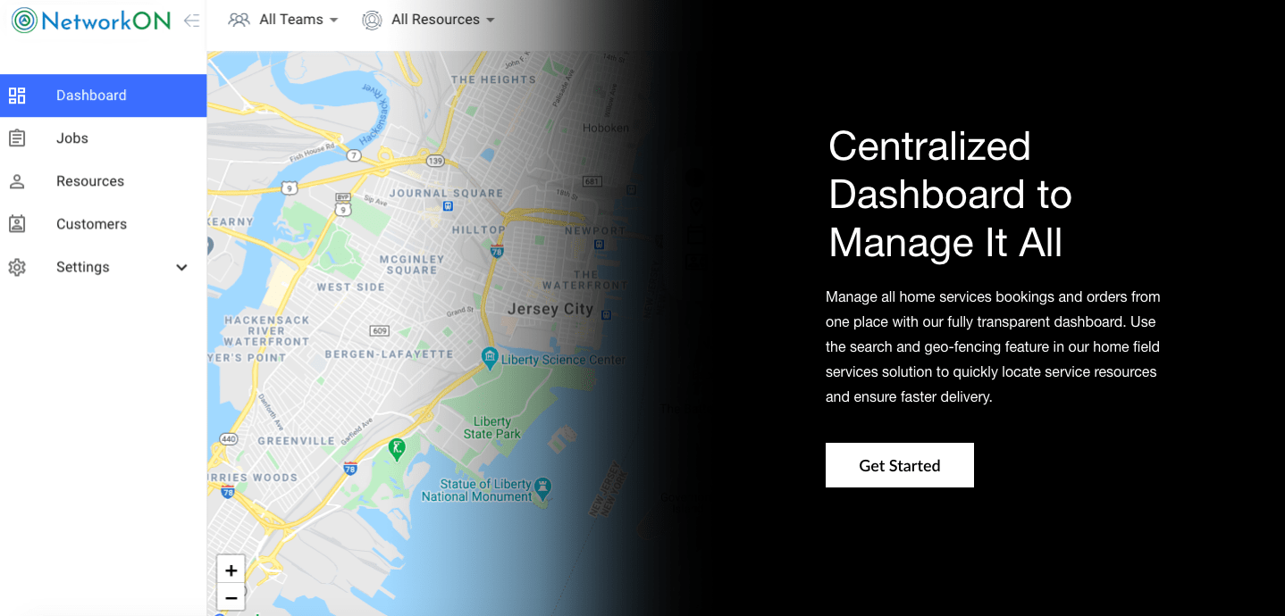 Home Services Scheduling Software - Powerful and Intuitive Dashboard to track service requests, service technicians