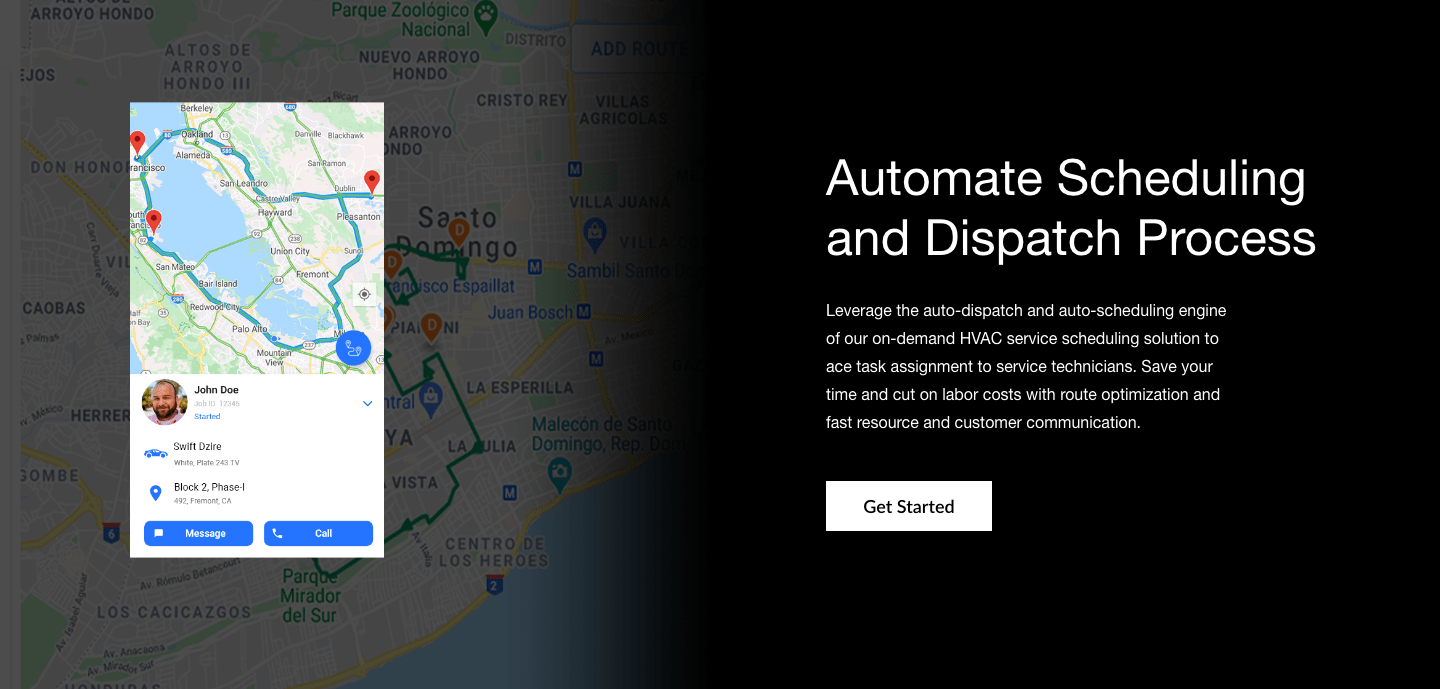 On-Demand HVAC Services Scheduling Software - Enable route optimization and auto-assignment capabilities to ensure timely service responses.