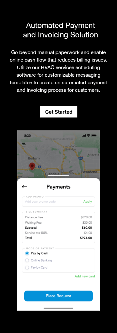 HVAC Service Scheduling Software - Offer customers with a wide-range of secure and flexible payment options.