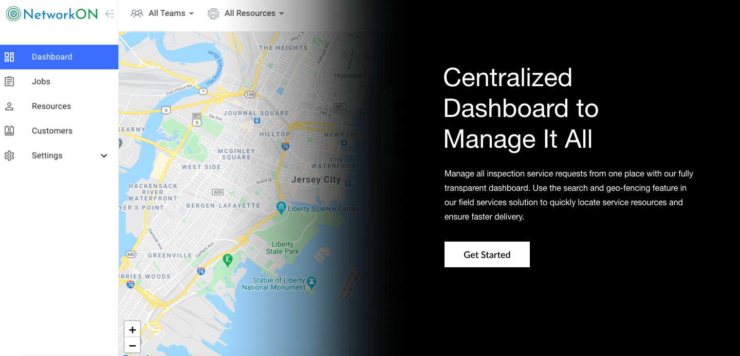 Software for Inspections Services - Manage all inspection service requests from a powerful centralized dashboard powered with route optimization, custom roles, and more features.