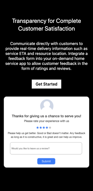On-Demand Home Services Solutions - Communicate with service technicians, customers and your team in real-time. Notify customers using push notifications.