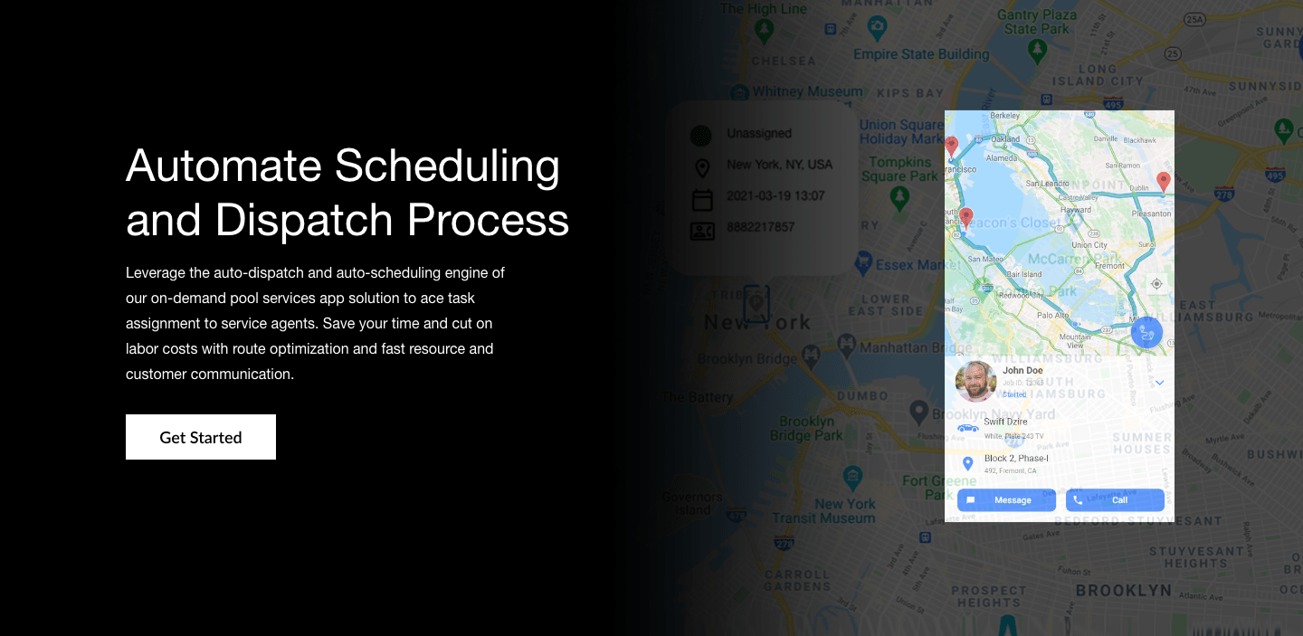 Manage your real estate maintenance workforce with auto-assignment, geofencing, and route-optimization using a centralized real estate services management software