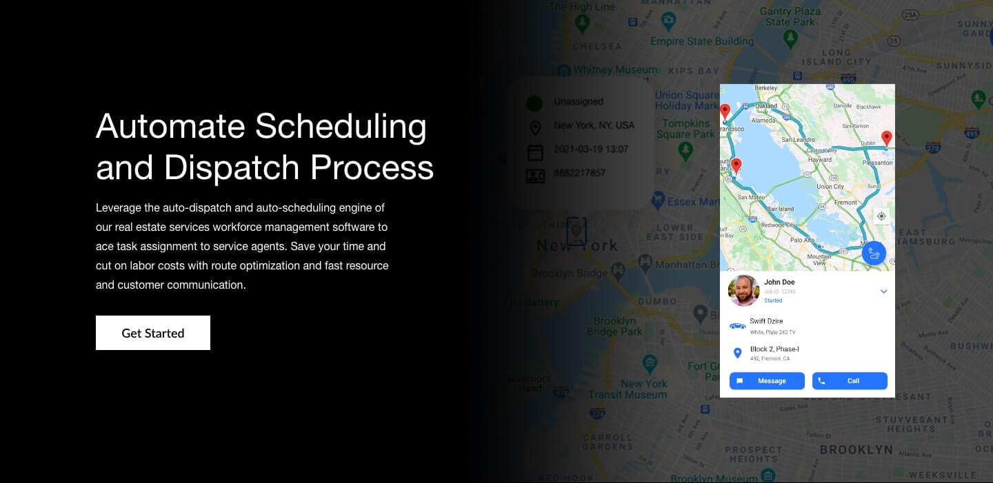 Insurance Scheduling Software - Leverage the auto-dispatch and auto-scheduling engine of insurance scheduling management software to ace task assignment to service agents.