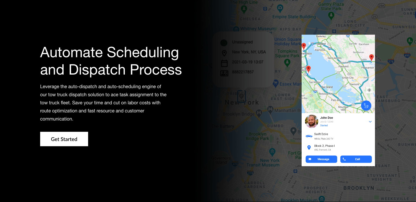 Auto-assign tasks to your tow truck fleet without manual intervention using Towing Software