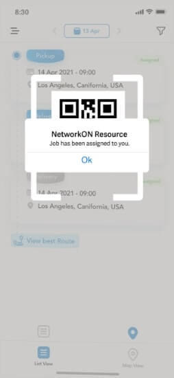 Our Barcode scanning feature enables truck drivers to make a record of task completion and proof of delivery.