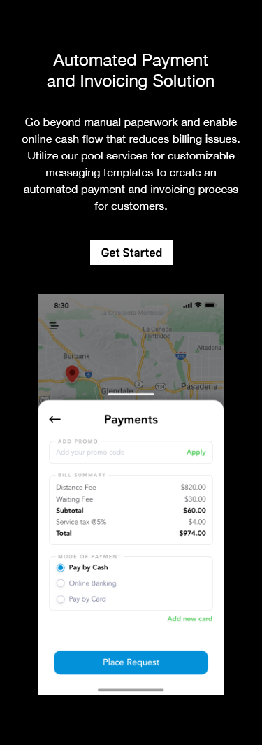 Provide flexible payment options through the on-demand beauty services customer app.