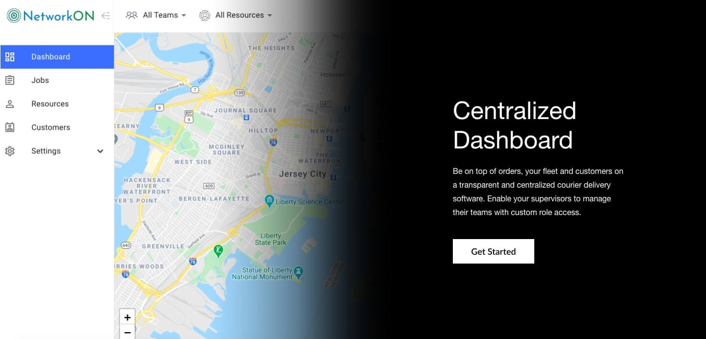Courier Service Tracking Software - Track couriers in real time with a centralized dashboard that features route optimization and geofencing
