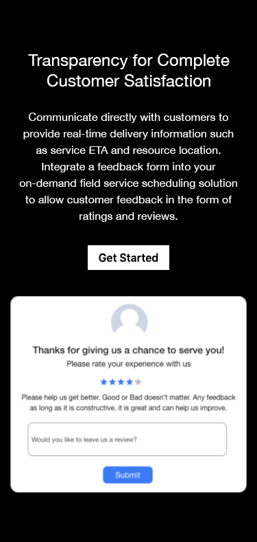 Real Estate Services Management Software - Allow customers to provide real-time feedback on services.
