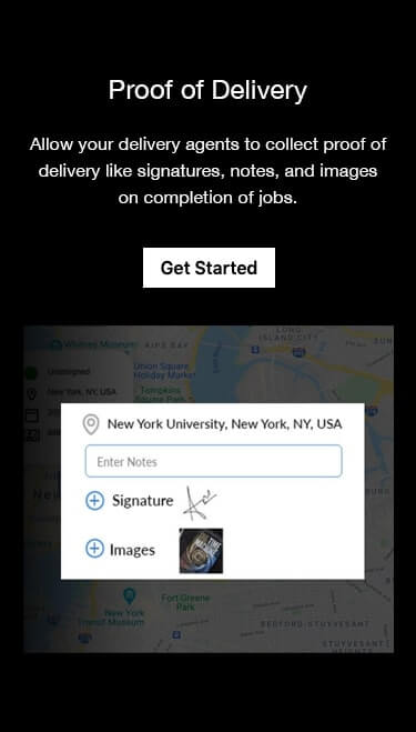 Accelerate your courier delivery operational efficiency with the Proof of Delivery feature.