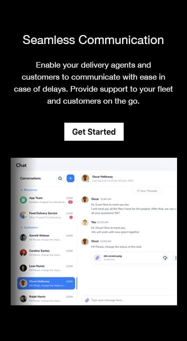 Ensure your customer satisfaction with real-time communication between customer and delivery man.