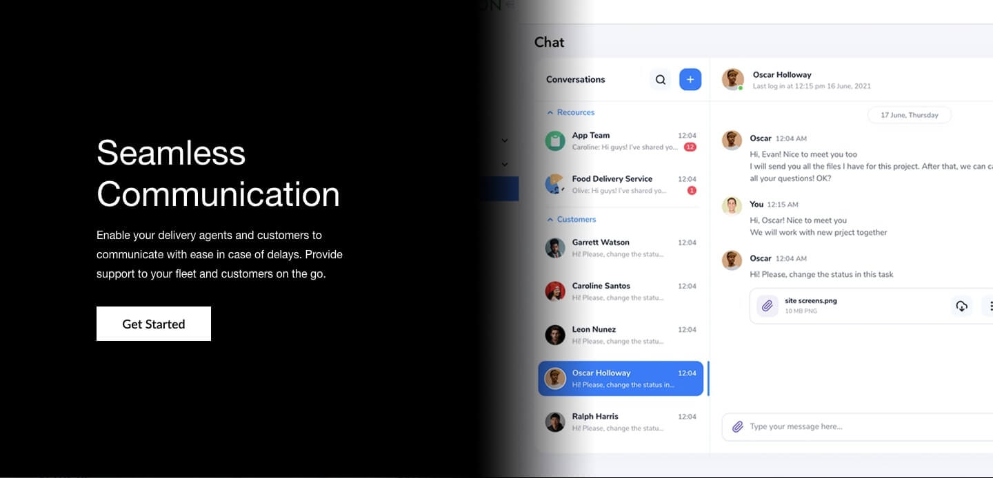 Ensure your customer satisfaction with real-time communication between customer and delivery man.