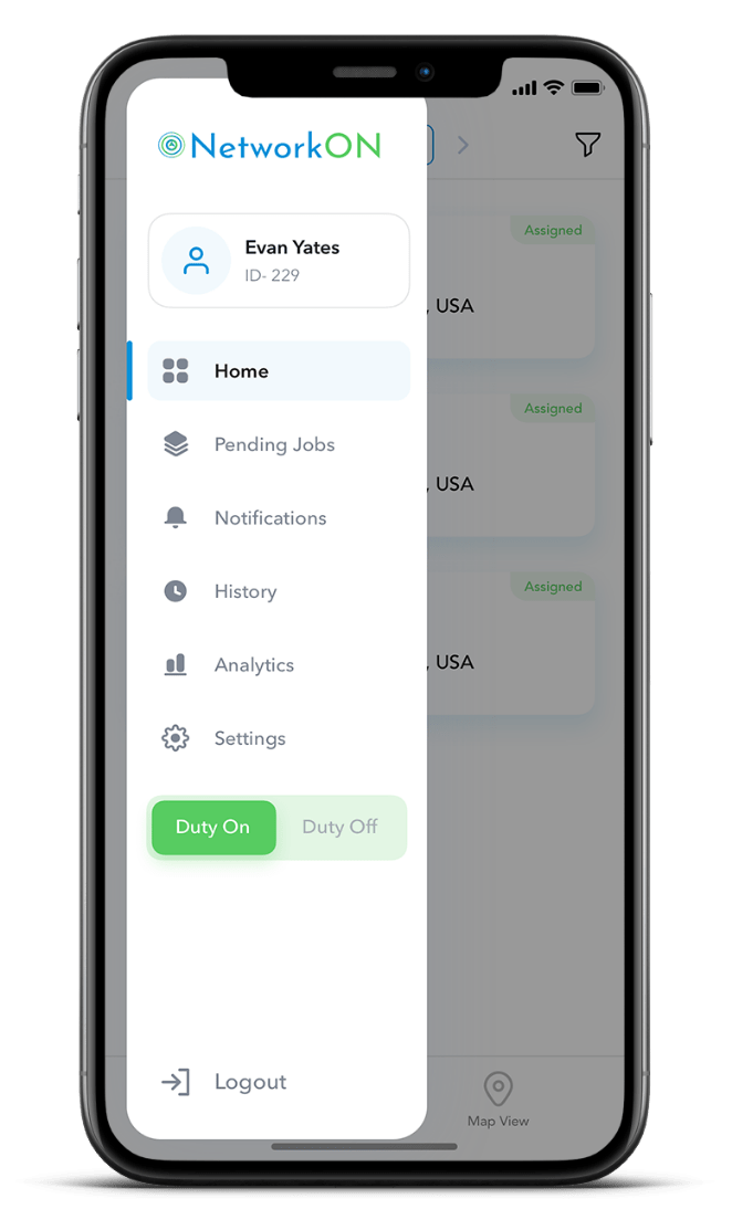 Delivery Management Solution - Profile - Allow your agents to mark their availability, view their earnings, and more.